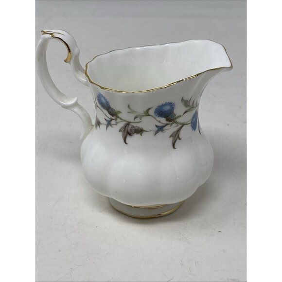 Royal Albert Brigadoon Blue Thistles Cream Pitcher Creamer Bone China England - Picture 5 of 9